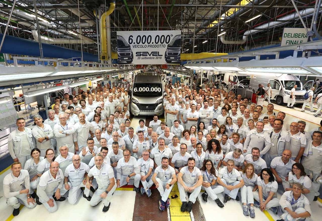 Šest milijonov izdelanih vozil iz tovarne Sevel
